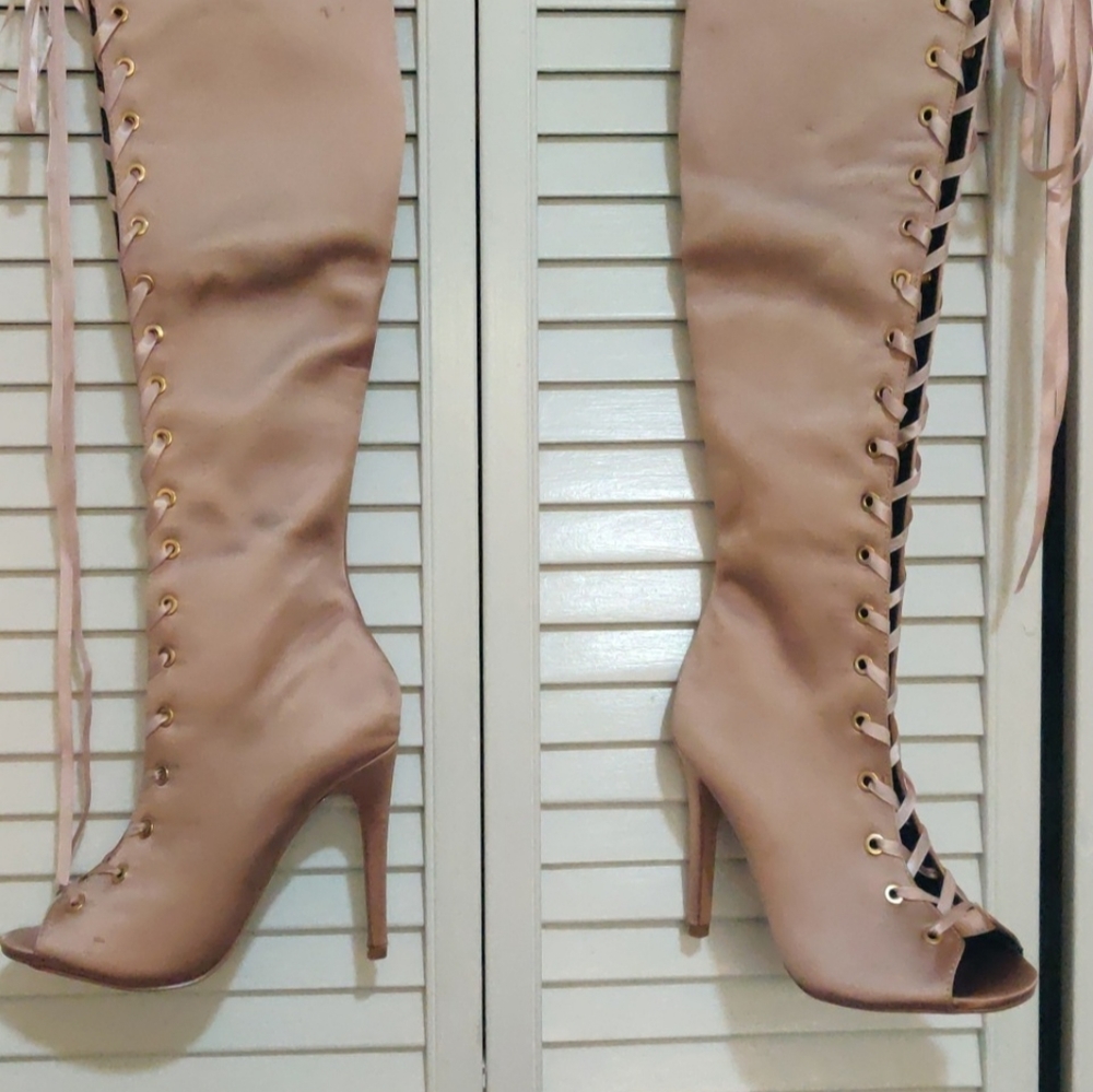 Rose gold boots
